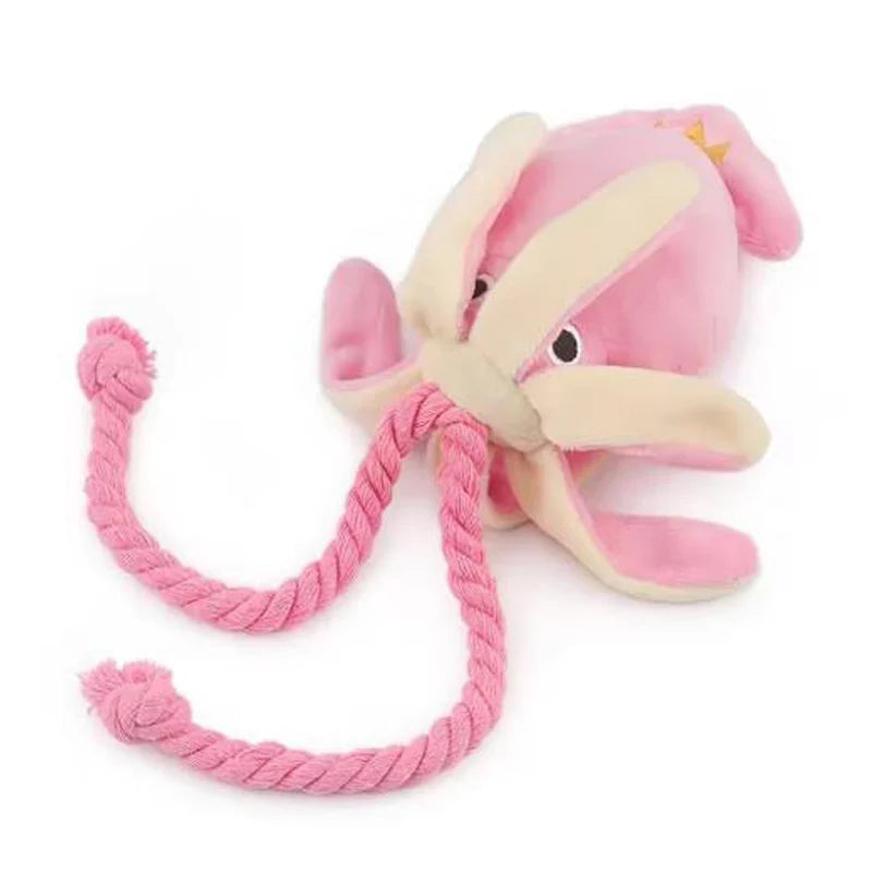 OctoPaws Squeaky Rope Toy