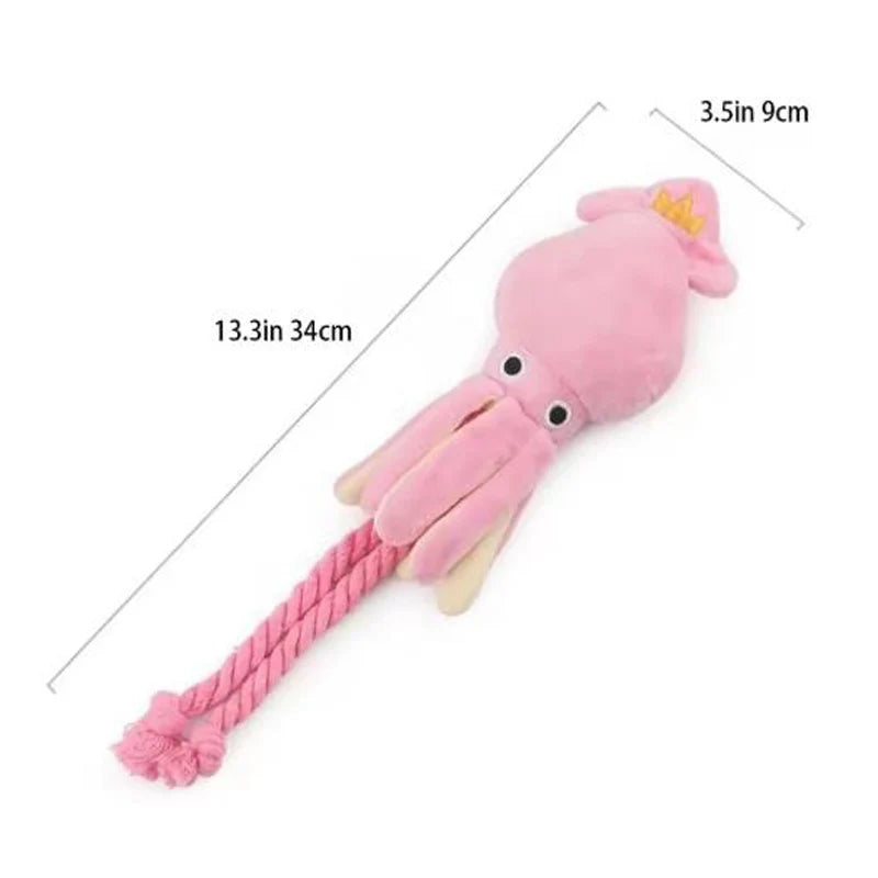 OctoPaws Squeaky Rope Toy