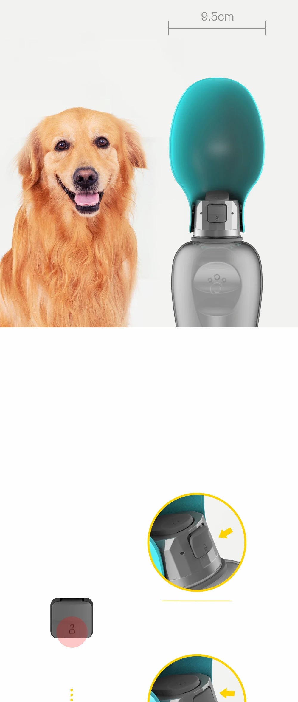 Pawdration On the Go 800ml Water Bottle