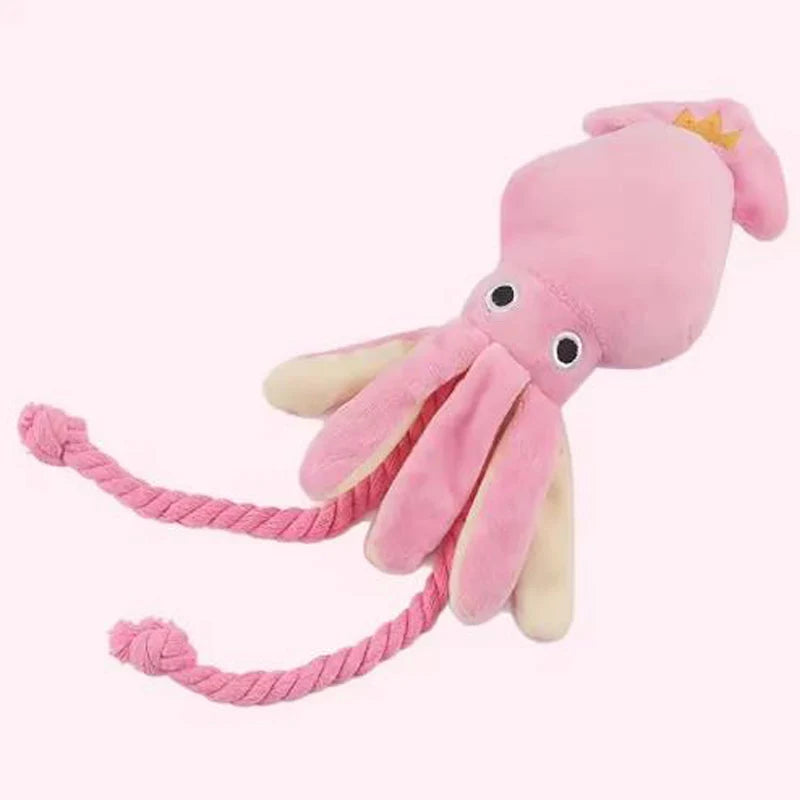 OctoPaws Squeaky Rope Toy
