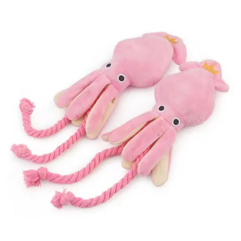 OctoPaws Squeaky Rope Toy